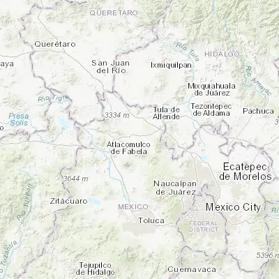 Map showing location of Xhimojay (19.921440, -99.642320)