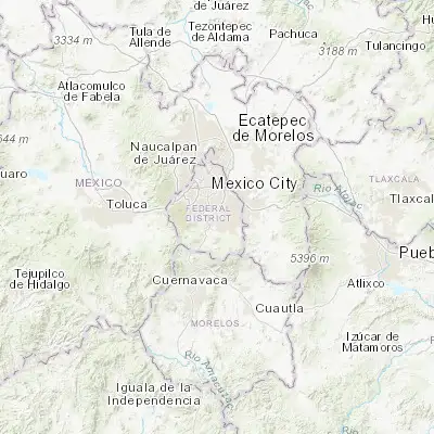 Map showing location of Xochimilco (19.254650, -99.103560)