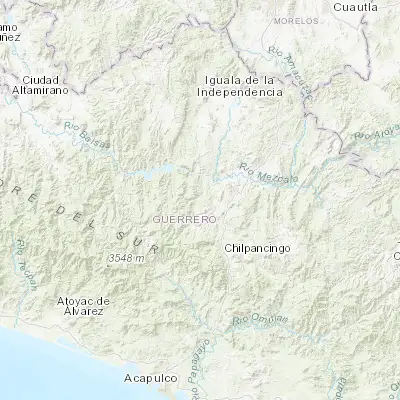 Map showing location of Xochipala (17.811800, -99.639770)