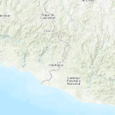 Map showing location of Xochistlahuaca (16.794360, -98.241060)