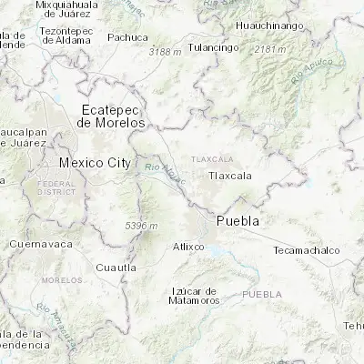 Map showing location of Xocoyucan (19.309320, -98.374710)