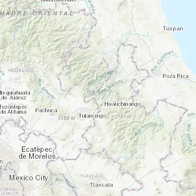 Map showing location of Xolotla (20.258010, -98.133250)