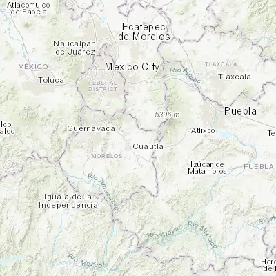 Map showing location of Yecapixtla (18.883330, -98.865000)