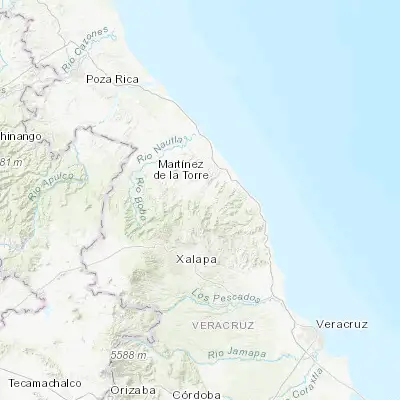 Map showing location of Yecuatla (19.866140, -96.778360)
