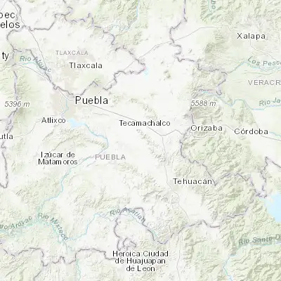 Map showing location of Yehualtepec (18.795180, -97.661600)