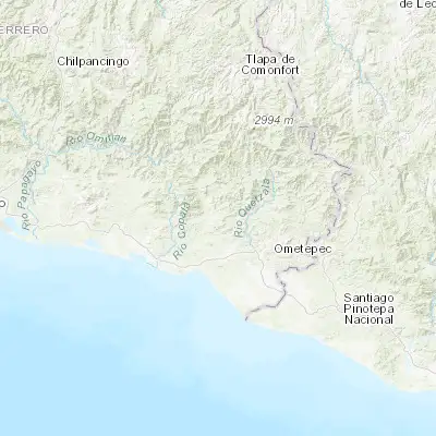 Map showing location of Yoloxóchitl (16.816050, -98.686270)