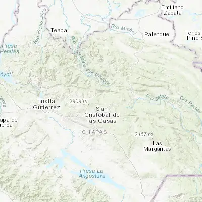 Map showing location of Yoshib (16.845280, -92.446110)