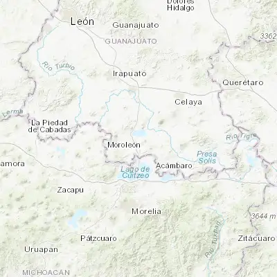 Map showing location of Yuriria (20.210810, -101.132120)