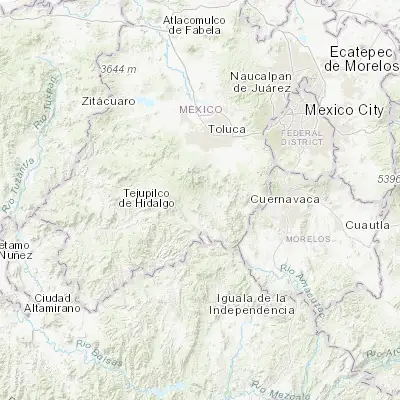 Map showing location of Zacango (18.956110, -99.698060)