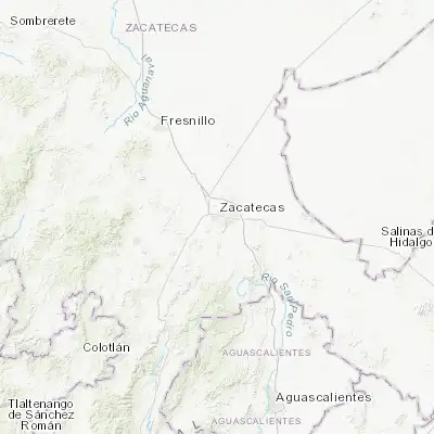 Map showing location of Zacatecas (22.768430, -102.581410)