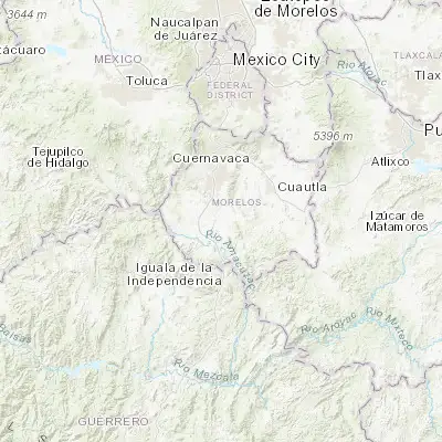 Map showing location of Zacatepec (18.654090, -99.189810)
