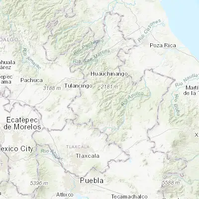 Map showing location of Zacatlán (19.935500, -97.961250)