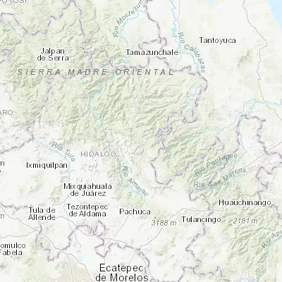 Map showing location of Zacualtipán (20.650020, -98.656280)