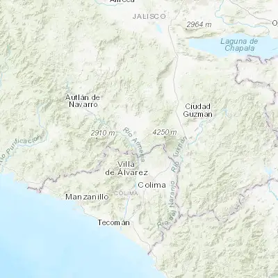 Map showing location of Zapotitlán de Vadillo (19.549300, -103.811110)