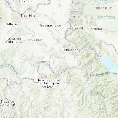 Map showing location of Zapotitlán (18.329600, -97.473990)