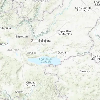 Map showing location of Zapotlán del Rey (20.466390, -102.926110)