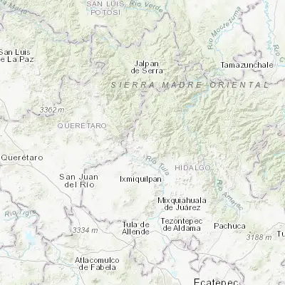 Map showing location of Zimapan (20.738140, -99.381800)