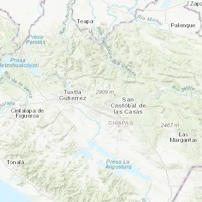 Map showing location of Zinacantán (16.760200, -92.722570)
