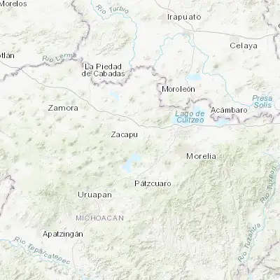 Map showing location of Zipiajo (19.794450, -101.552500)