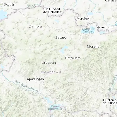 Map showing location of Zirahuén (19.453340, -101.731700)