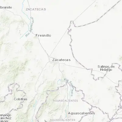 Map showing location of Zoquite (22.785330, -102.422480)