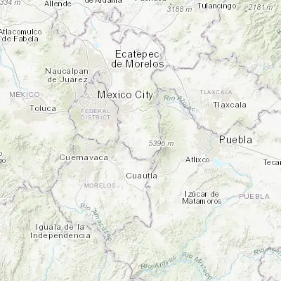 Map showing location of Zoyatzingo (19.090230, -98.783590)