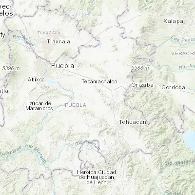 Map showing location of Zozutla (18.754300, -97.654780)