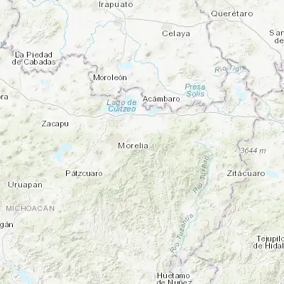 Map showing location of Zurumbeneo (19.699810, -101.011130)