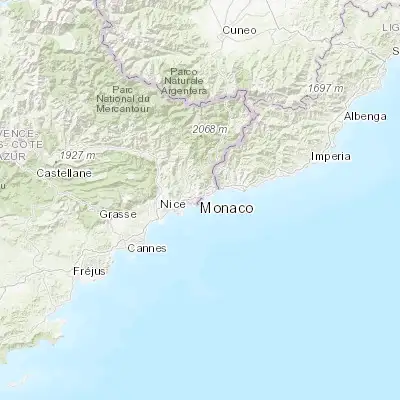 Map showing location of Monte-Carlo (43.739760, 7.427320)