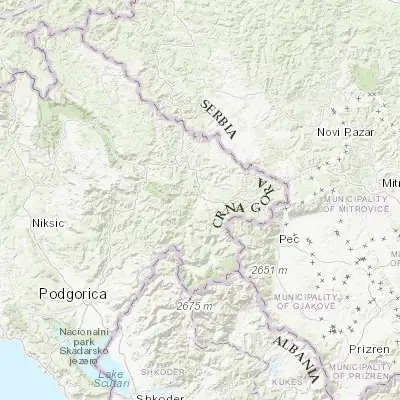 Map showing location of Berane (42.842500, 19.873330)