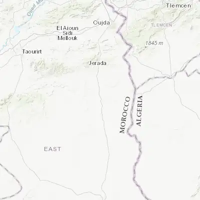 Map showing location of Aïn Beni Mathar (34.009700, -2.032380)