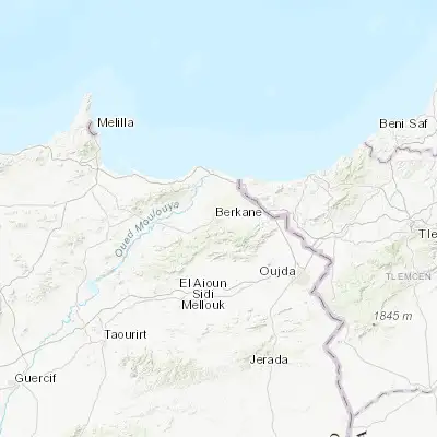 Map showing location of Berkane (34.920000, -2.320000)