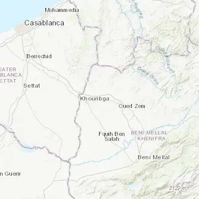Map showing location of Boujniba (32.900460, -6.774640)