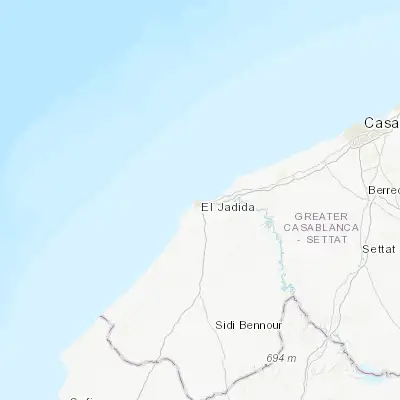 Map showing location of El Jadid (33.256820, -8.508820)