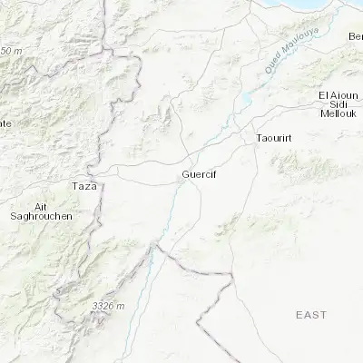 Map showing location of Guercif (34.225680, -3.353610)