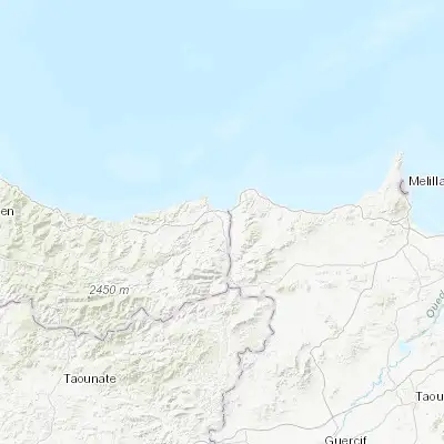 Map showing location of Imzouren (35.146370, -3.850630)