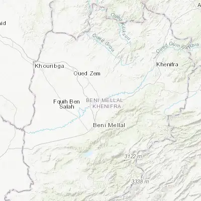 Map showing location of Kasba Tadla (32.597700, -6.268440)