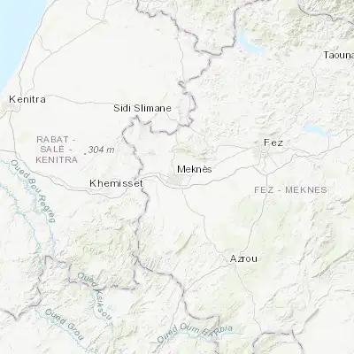 Map showing location of Meknès (33.893520, -5.547270)