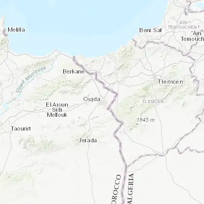Map showing location of Oujda-Angad (34.681390, -1.908580)