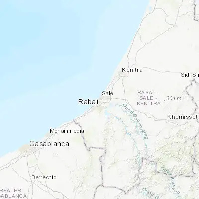 Map showing location of Rabat (34.013250, -6.832550)