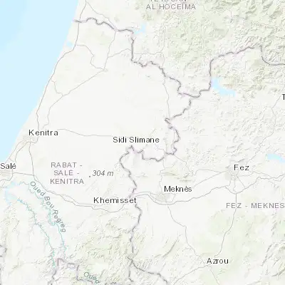 Map showing location of Sidi Qacem (34.221490, -5.707750)