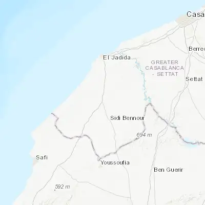 Map showing location of Sidi Smai’il (32.824610, -8.511220)