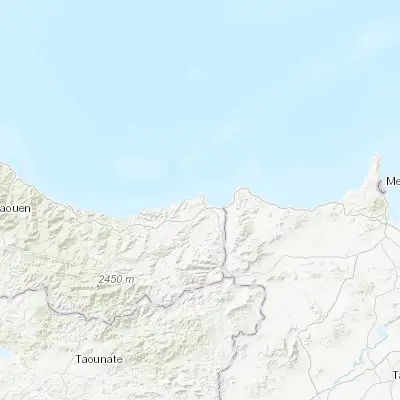 Map showing location of Tirhanimîne (35.236190, -3.954530)