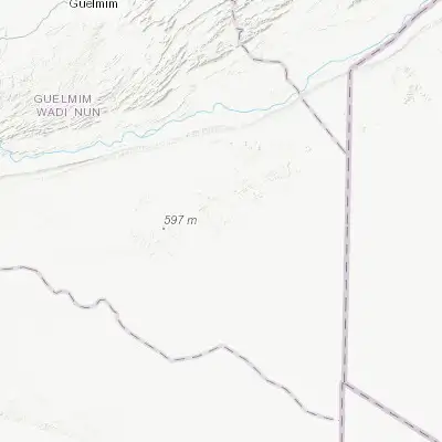 Map showing location of Zag (28.022100, -9.293970)