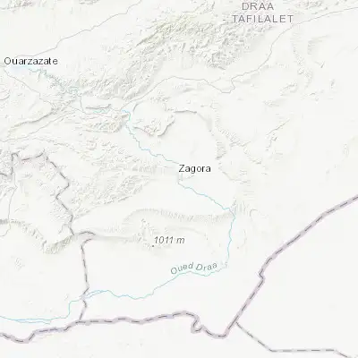 Map showing location of Zagora (30.332410, -5.838400)