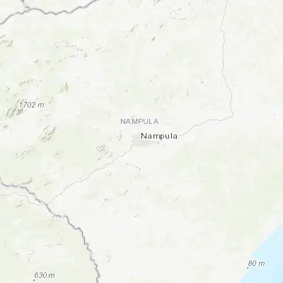 Map showing location of Nampula (-15.116460, 39.266600)
