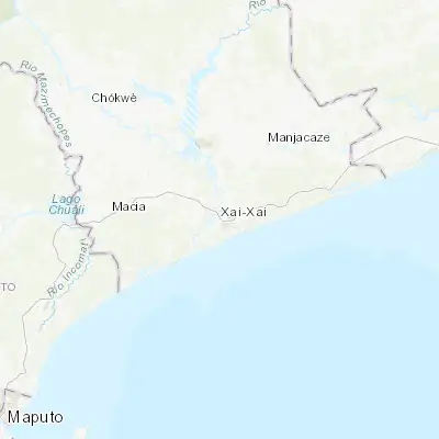 Map showing location of Xai-Xai (-25.051940, 33.644170)