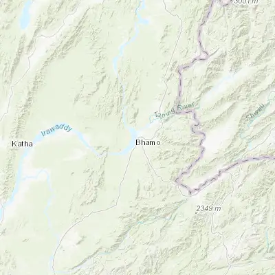 Map showing location of Bhamo (24.252560, 97.233570)