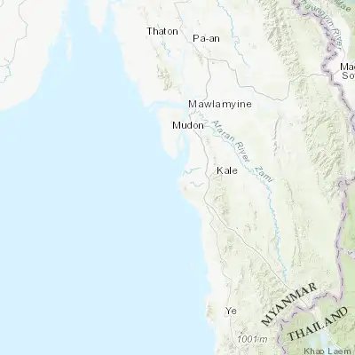 Map showing location of Kyaikkami (16.076860, 97.563880)
