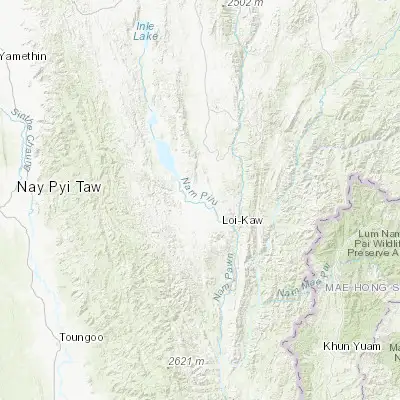 Map showing location of Loikaw (19.677980, 97.209750)